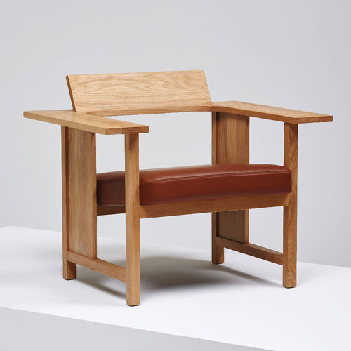 Poltrona contemporanea - CLERICI - Mattiazzi - in pelle / in rovere / in frassino
