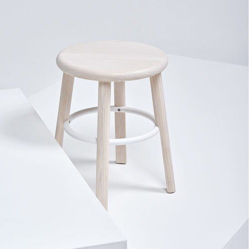 Sgabello contemporaneo - SOLO - Mattiazzi - in rovere / in frassino / con supporto in legno
