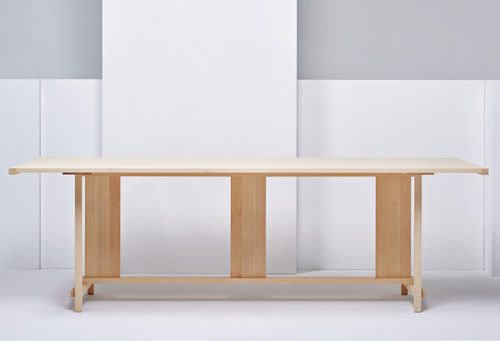 Tavolo contemporaneo - CLERICI  - Mattiazzi - in frassino / con supporto in legno / rettangolare