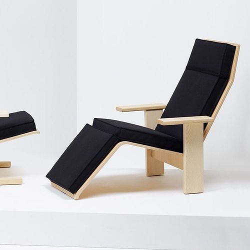 Chaise longue contemporanea - QUINDICI - Mattiazzi - in tessuto / in pelle / in frassino