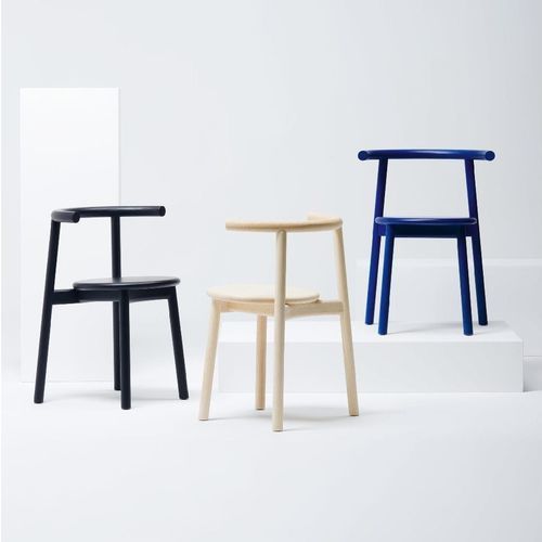 Sedia contemporanea - SOLO - Mattiazzi - da interno / in pelle / in rovere