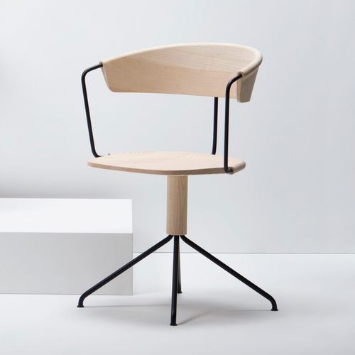 Sedia contemporanea - UNCINO  - Mattiazzi - da interno / in rovere / in frassino