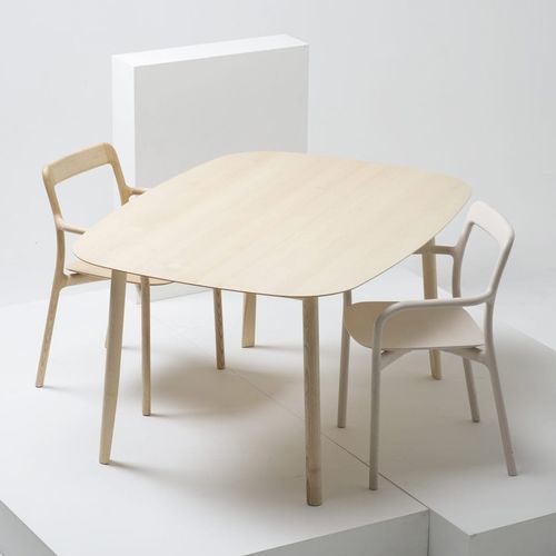 Tavolo contemporaneo - BRANCA - Mattiazzi - in frassino / in MDF laccato / con supporto in legno