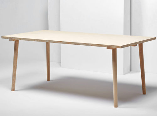 Tavolo contemporaneo - FACILE - Mattiazzi - in frassino / con supporto in legno / rettangolare