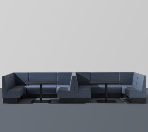 Divanetto imbottito modulare - Space+ 1400 - et al. - contemporaneo / in tessuto / con supporto in acciaio