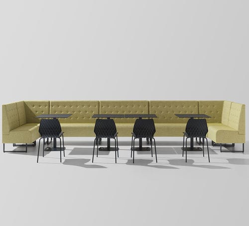 Divanetto imbottito modulare - Space+ 1401 - et al. - contemporaneo / in tessuto / con supporto in acciaio