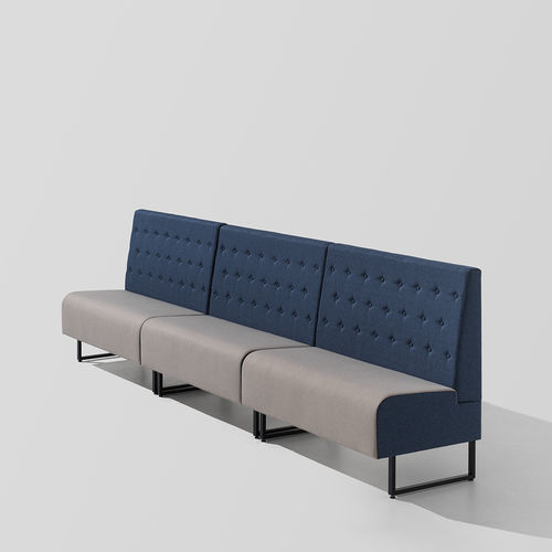 Divanetto imbottito modulare - Space+ 1402 - et al. - chesterfield / in tessuto / con supporto in acciaio