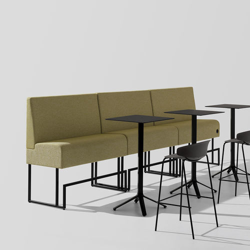Divanetto imbottito modulare - Space+ 1412 - et al. - contemporaneo / in tessuto / con supporto in acciaio