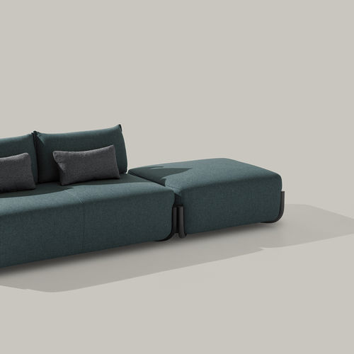 Pouf contemporaneo - Cosmo 1530  - et al. - in acciaio / in tessuto / rettangolare