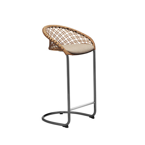 Sedia alta contemporanea - P47 H65-75 M TS-CU - MIDJ - da interno / in tessuto / in pelle