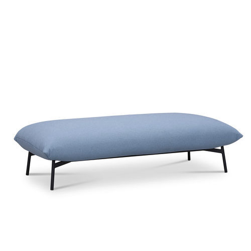 Divanetto imbottito contemporaneo - AREA B2 M TS - MIDJ - in tessuto / con supporto in metallo laccato / grigio