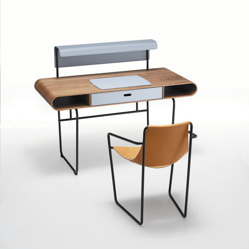 Scrivania contemporanea - APELLE  - MIDJ - in legno / in acciaio / con contenitore