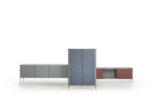Credenza contemporanea - LEA - MIDJ - in MDF laccato / in MDF / in vetro