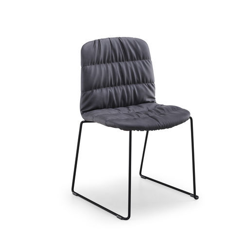 Sedia contemporanea - Liù S M TS2_T - MIDJ - da interno / in tessuto / con supporto in metallo