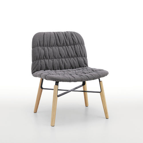 Poltrona contemporanea - Liù AT ML TS2 - MIDJ - in tessuto / in pelle / in legno