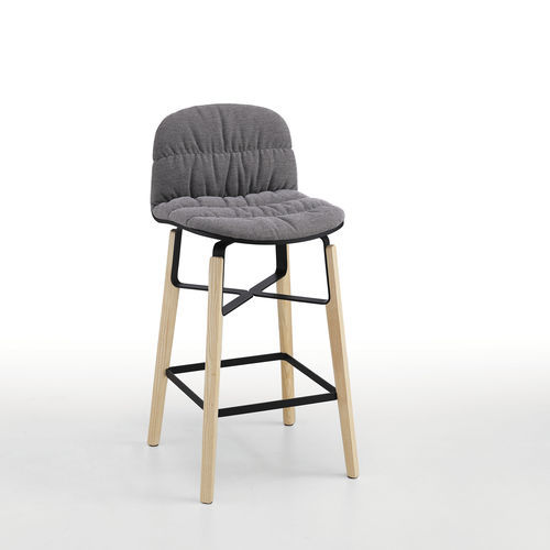 Sedia alta contemporanea - Li&ugrave; ML TS2 - MIDJ - da interno / in tessuto / in pelle