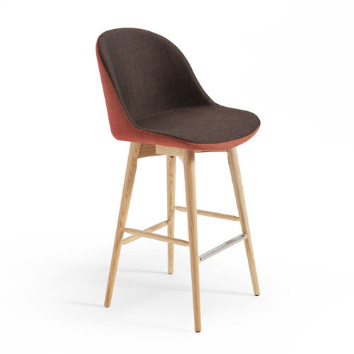 Sedia alta contemporanea - Sonny LR TS - MIDJ - da interno / in tessuto / in pelle