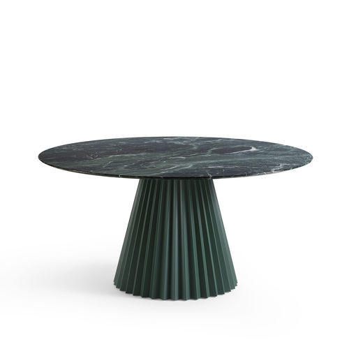 Tavolo da pranzo contemporaneo - Plissé - MIDJ - impiallacciato in legno / in ceramica / in marmo