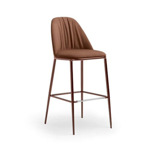Sedia alta contemporanea - Lea Deluxe H65/75 - MIDJ - da interno / in tessuto / in pelle