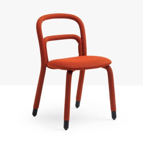 Sedia contemporanea - Pippi S R_TS - MIDJ - da interno / in tessuto / con supporto in acciaio