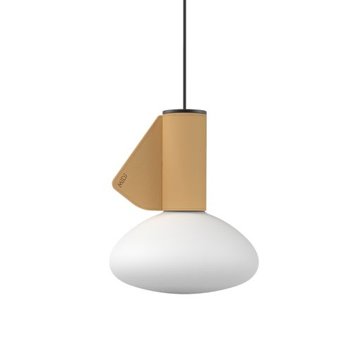 Lampada a sospensione - Mug S - MIDJ - in metallo / in vetro / in pelle