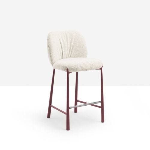 Sedia alta design scandinavo - Mys H65/75 M TS - MIDJ - da interno / in tessuto / in pelle