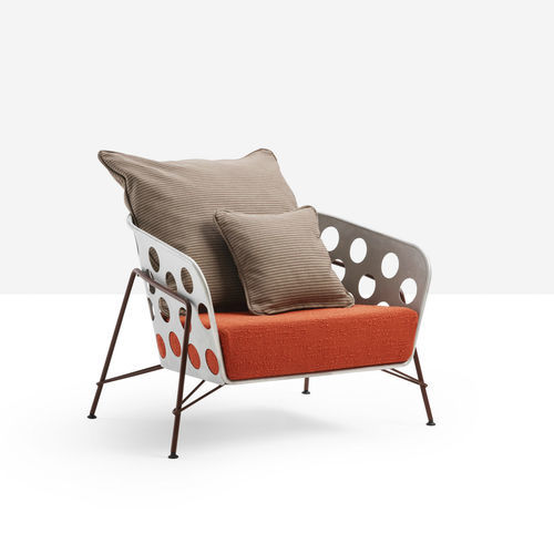 Poltrona contemporanea - Bolle AP M TS - MIDJ - in tessuto / in metallo / con cuscino rimovibile