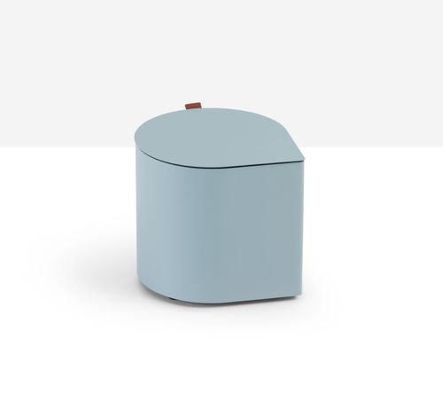 Tavolino basso design originale - Drop - MIDJ - impiallacciato in legno / in metallo verniciato / in ceramica