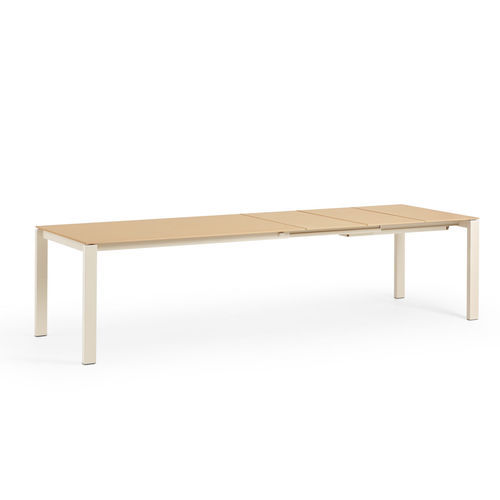 Tavolo da pranzo contemporaneo - Badù - MIDJ - impiallacciato in legno / in MDF laccato / in vetro