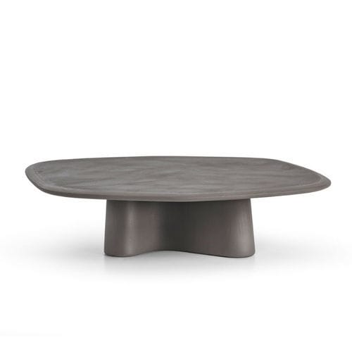 Tavolino basso design organico - ORGANIC - MIDJ - in calcestruzzo / con supporto in calcestruzzo / con supporto in acciaio verniciato a polvere