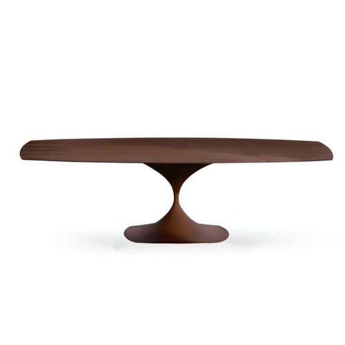 Tavolo da pranzo contemporaneo - LEO EVOLUTION - MIDJ - in metallo / con supporto in metallo / ovale