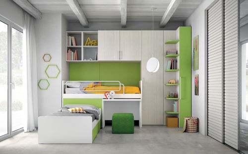 Letto a castello ad angolo - EVO 12 PONTI - Mistral - singolo / contemporaneo / per bambini (unisex)