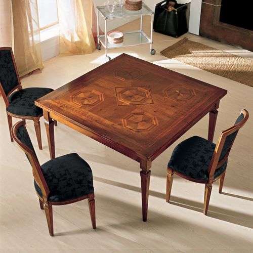 Sedia in stile Luigi XVI - ART 45 AP - Bertelè - da interno / in pelle / con supporto in legno