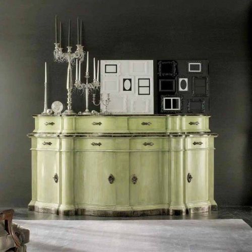 Credenza design nuovo barocco - ART 86 - Bertelè - in legno dipinto / verde