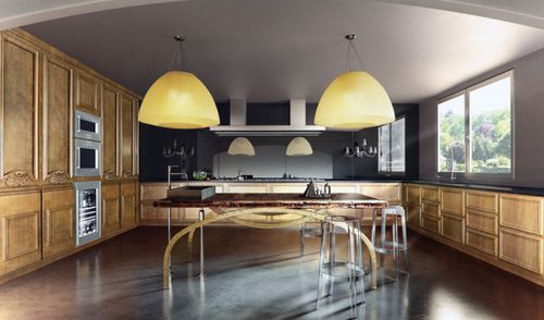 Cucina contemporanea - Bertelè - in legno / a U / senza maniglie