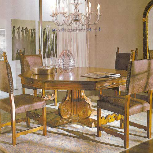 Tavolo classico - ART 505 - Bertelè - in noce / ottagonale
