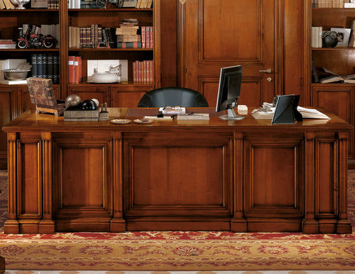 Scrivania classica - ART. AT014 - Mobili Busatto - in ciliegio / con contenitore / con base in pannelli