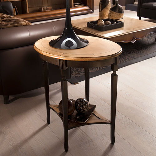 Tavolo d'appoggio classico - ART. CO1274 - Mobili Busatto - in legno / con supporto in legno / ovale