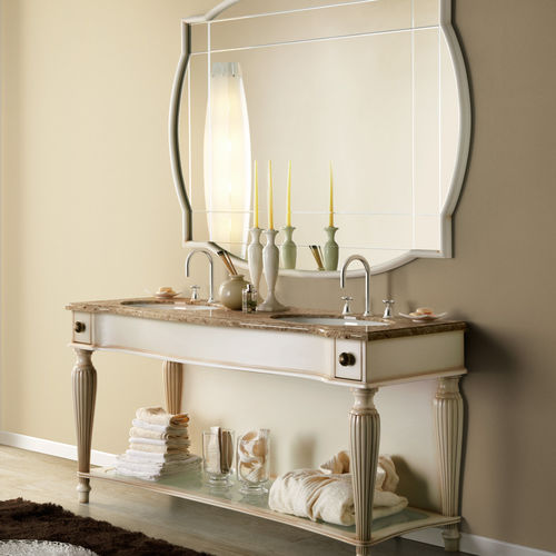 Mobile lavabo doppio - ART. BOM831 / ART. BOM841 - Mobili Busatto - da appoggio / in legno laccato / in marmo