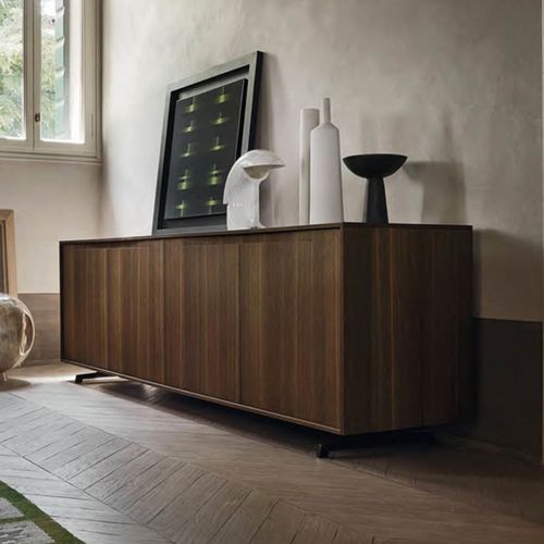 Credenza contemporanea - VELA C5C10 - SANGIACOMO - in rovere / impiallacciata in legno / in metallo