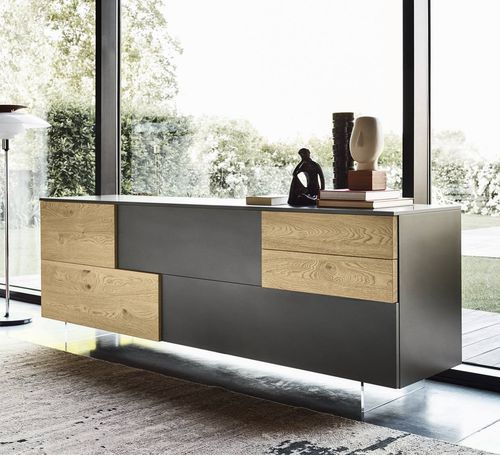 Credenza contemporanea - INCONTRO C5C03 - SANGIACOMO - in rovere / impiallacciata in legno / in legno laccato opaco
