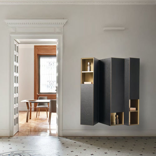 Mobile contenitore da parete - DOMINO CLINO - SANGIACOMO - contemporaneo / in rovere / impiallacciato in legno