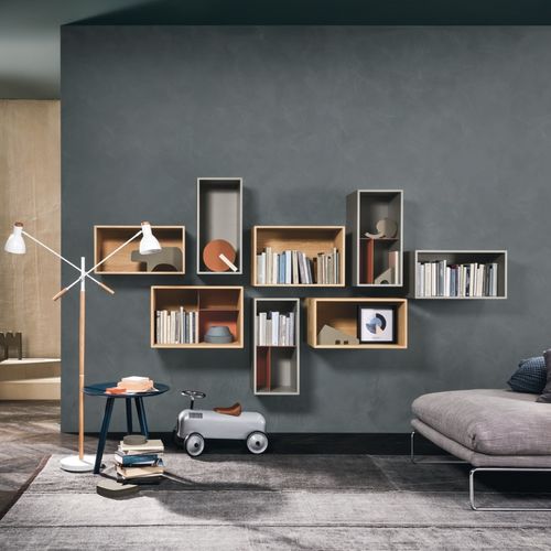 Scaffale murale - L6C09 - SANGIACOMO - modulare / contemporaneo / in rovere