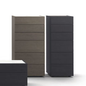 Cassettiera contemporanea - STATUS - SANGIACOMO - in legno laccato / in rovere / impiallacciata in legno