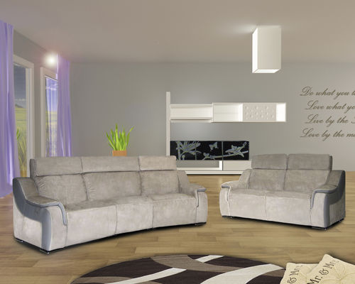 Divano contemporaneo - CINEMAX - Nieri - in tessuto / reclinabile / grigio