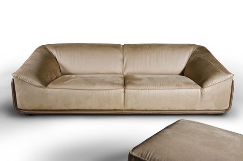 Divano contemporaneo - METROPOLITAN - Nieri - in tessuto / in pelle / beige