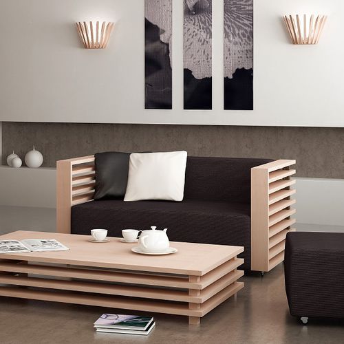 Divano contemporaneo - CUBETTO - NOVO Design Made in Toscana - in tessuto / con rotelle / 2 posti