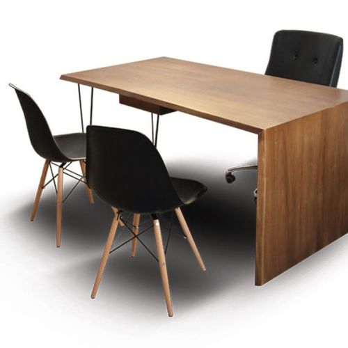 Scrivania contemporanea - HYBRID - NOVO Design Made in Toscana - in legno massiccio / in ferro / in tela