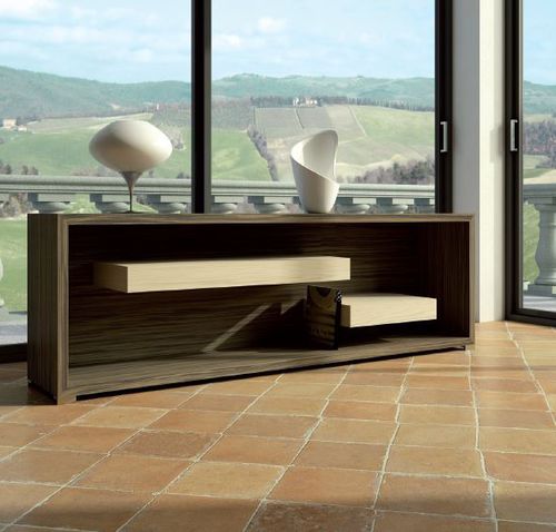 Credenza contemporanea - NEDO - NOVO Design Made in Toscana - in legno massiccio / con ripiano / su misura