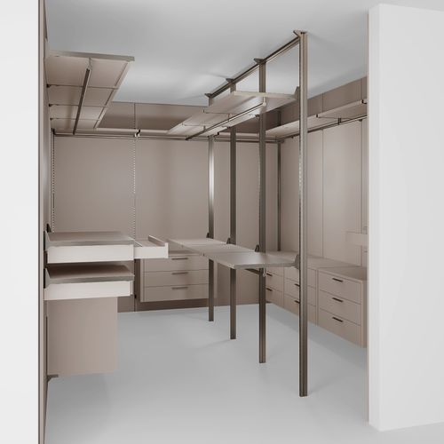 Cabina armadio contemporanea - MULTIMED004 - PESCAROLLO - in alluminio laccato / in legno laccato / su misura